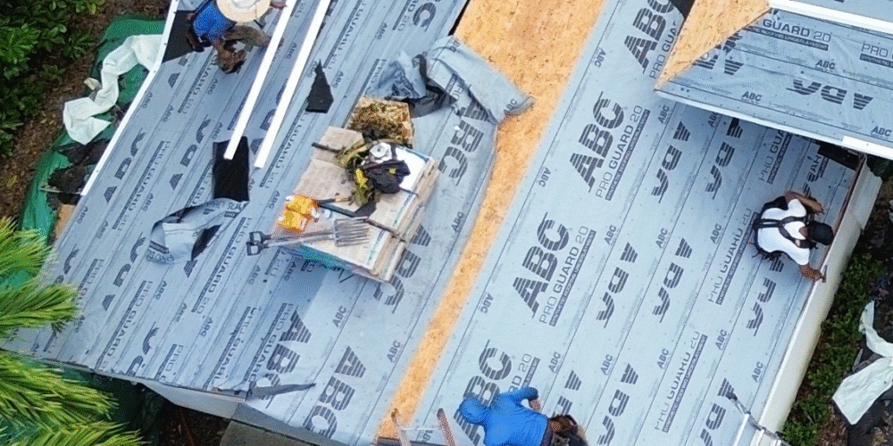 Roof is almost completely dried in