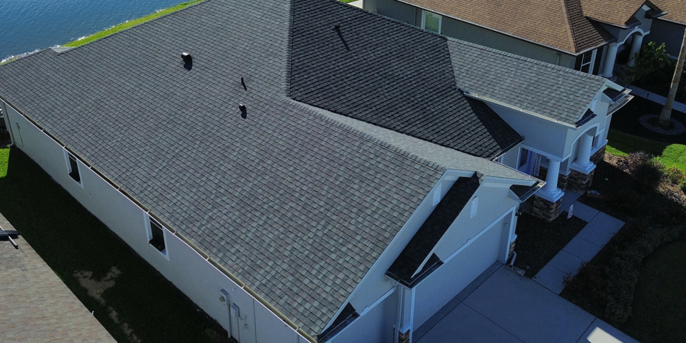 A new shingled roof installed by Native Sons Roofing in Bradenton Florida