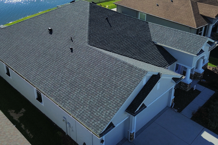 A new shingled roof installed by Native Sons Roofing in Bradenton Florida